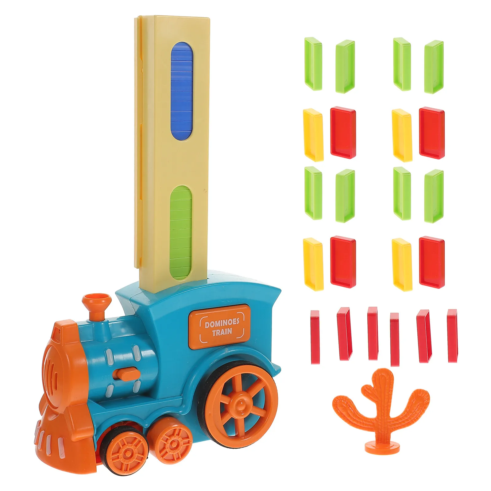 

Набор электрического поезда-домино из АБС-пластика, развивающий игровой набор для детей, для раннего развития, с функцией укладки домино, маленький поезд