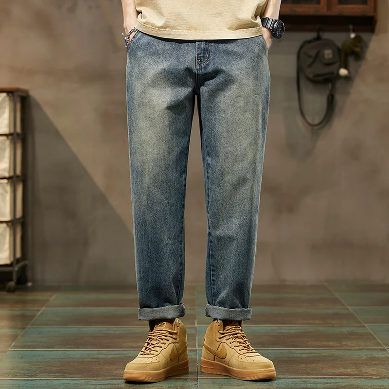 2026 Spring/summer Jean Loose Casual Straight Leg Versatile Long Pants Men Clothing Wide Leg Jeans