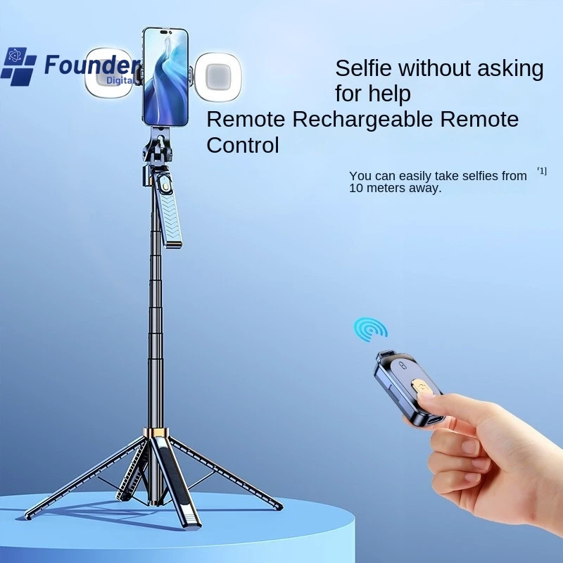 3C Founder Facial Tracking Selfie Stick Selfie Artifact 360 Degree Rotation Portable Handheld Anti Shake Retractable Pan Tilt