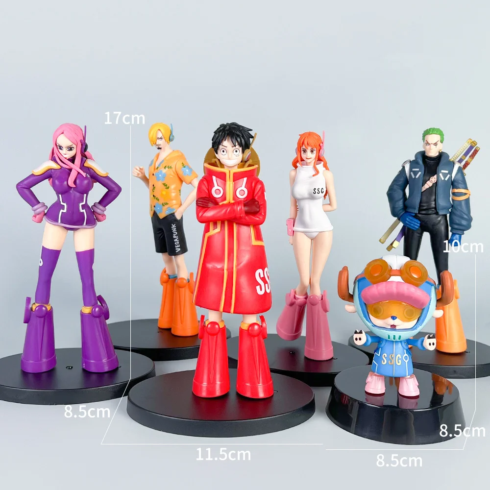 17cm One Piece Anime Figure rufy Zoro Chopper Nami Action Figure Land of Wano Toys for Kids Gift modello da collezione