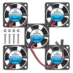 WINSINN 3010 30mm Pi Fan DC 5V 12V 24V Hydraulic / Dual Ball Bearing for Raspberry Pi 30x10mm 2PIN with Screws