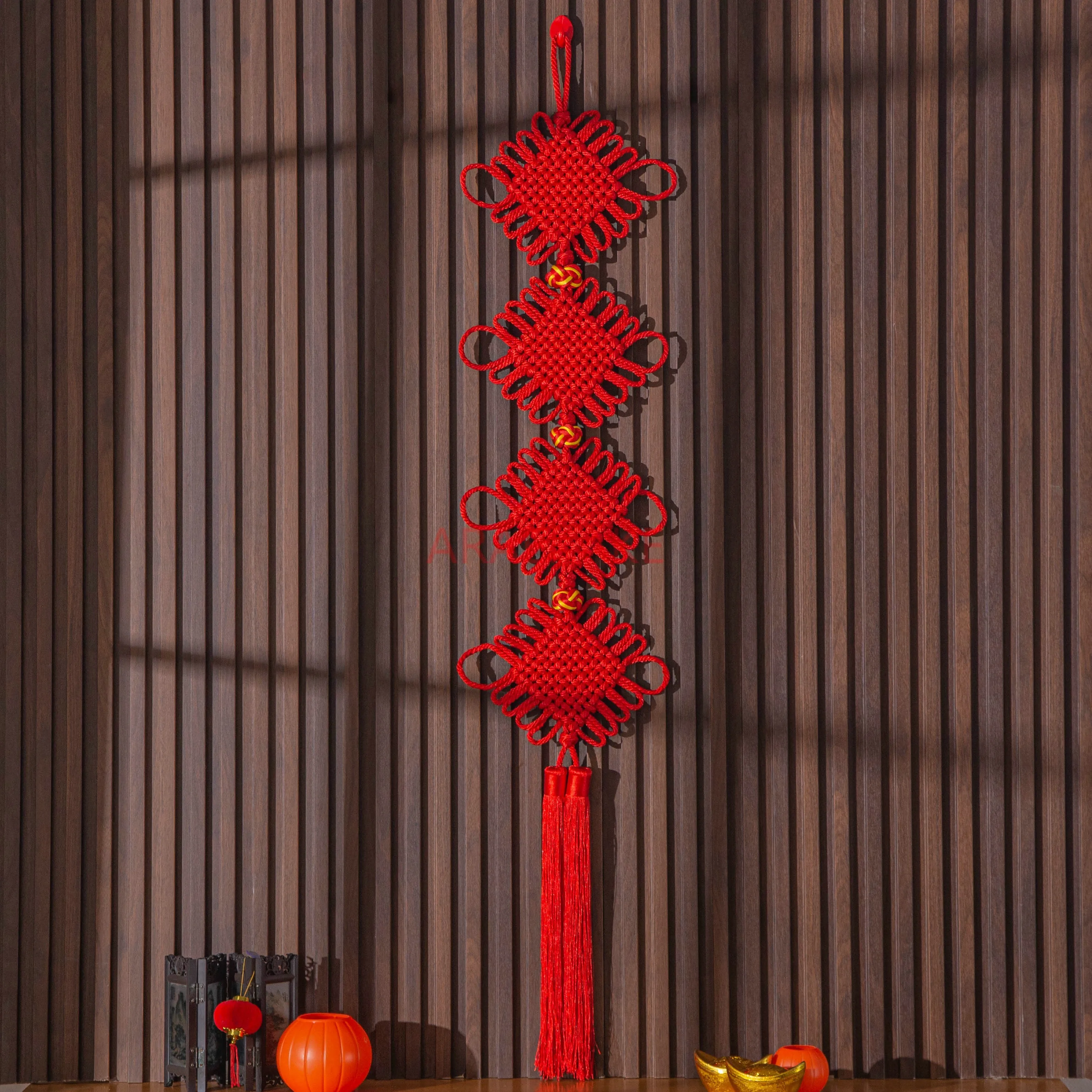 Colgante de nudo chino, puerta de entrada grande para sala de estar, nudo chino, celebración de Año Nuevo, nueva decoración de pared para el hogar