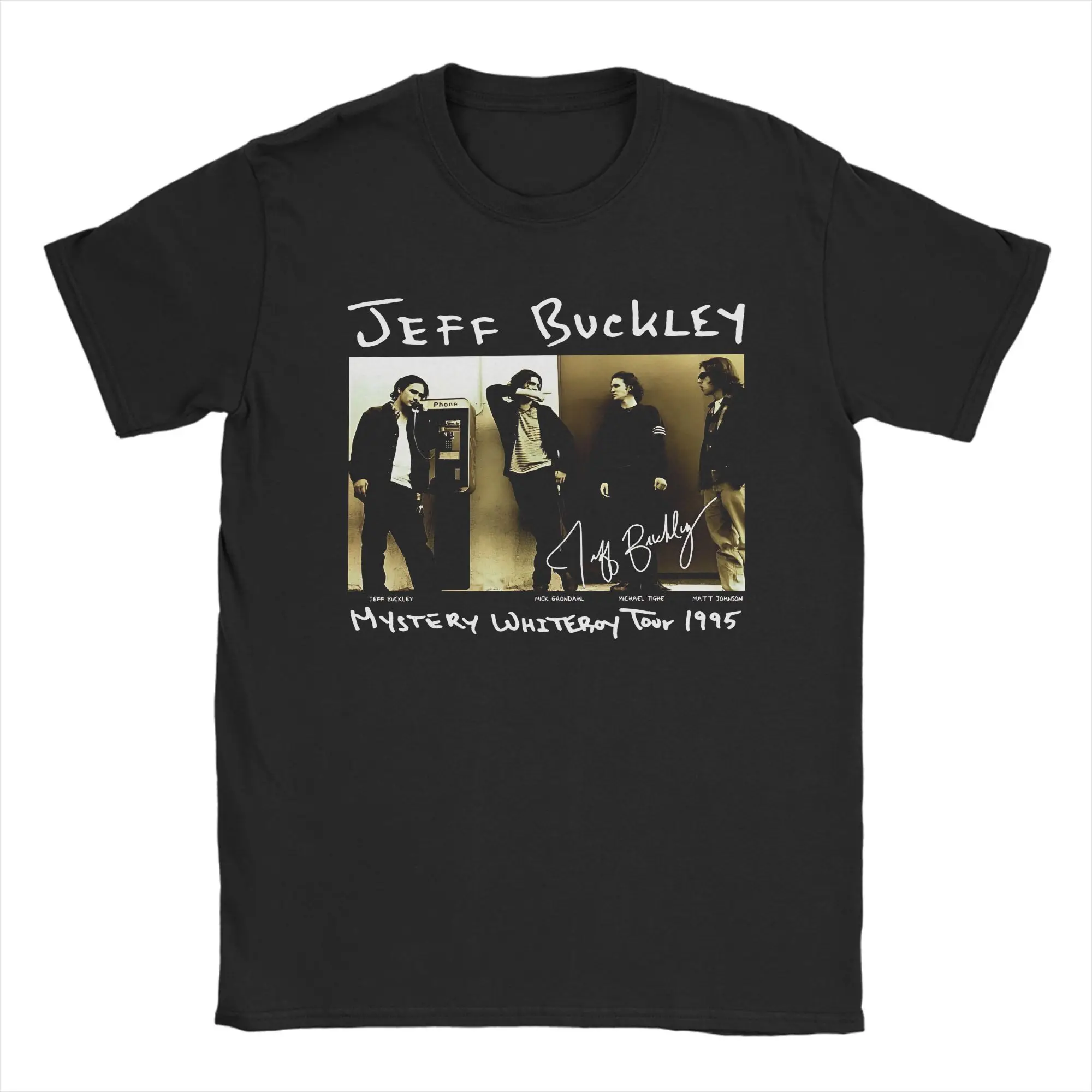 

Men Women Graphic Printed Jeff Buckley Mystery White Boy Tour T Shirt Tee Pure Cotton T-shirts Clothing