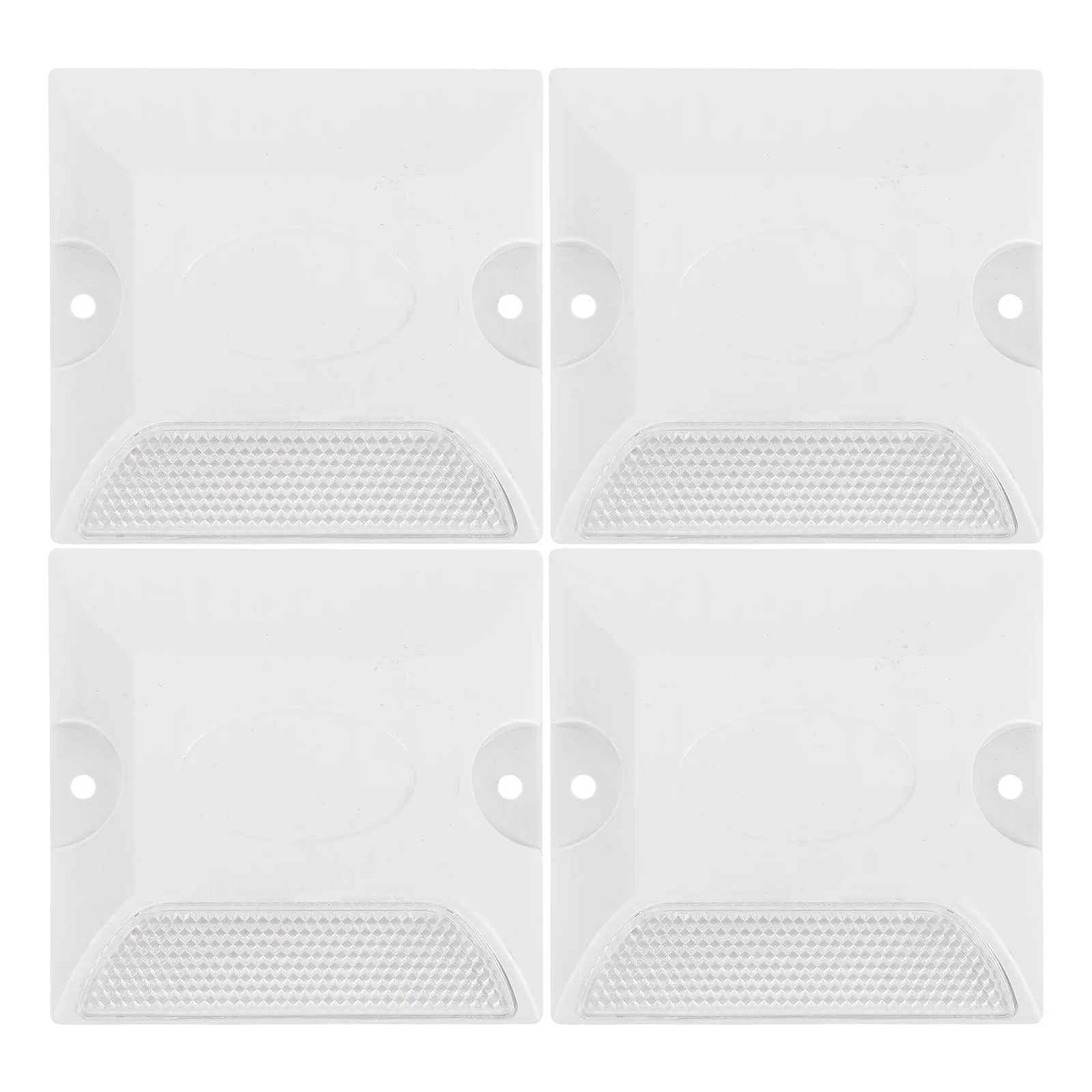 4 قطع من علامات الرصيف العاكسة ذات التصميم المرتفع عاكسات درب الممر سهلة التركيب للرؤية الليلية للسلامة على الطرق السريعة