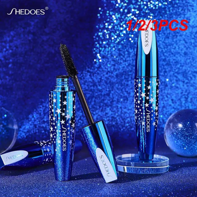 1/2/3PCS Star Blue Mascara Curved Brush Head Color Black Eye Black Eye Black Brush Compact Appearance Net Weight 10ml Eye Makeup