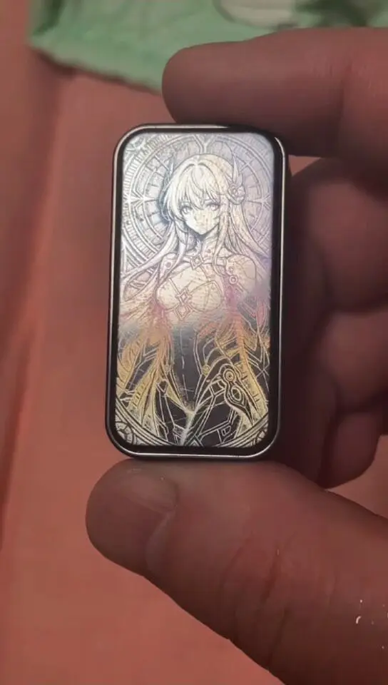 Old cucumber. Zirconium body + zirconium beauty girl engraving patch
