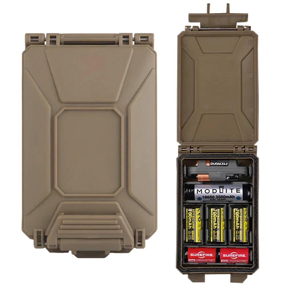 Battery Storage Box Tactical Case for CR2032 AAA 18650 18350 CR123A MOLLE Airsoft Vest Militar Modular Mag Pouch