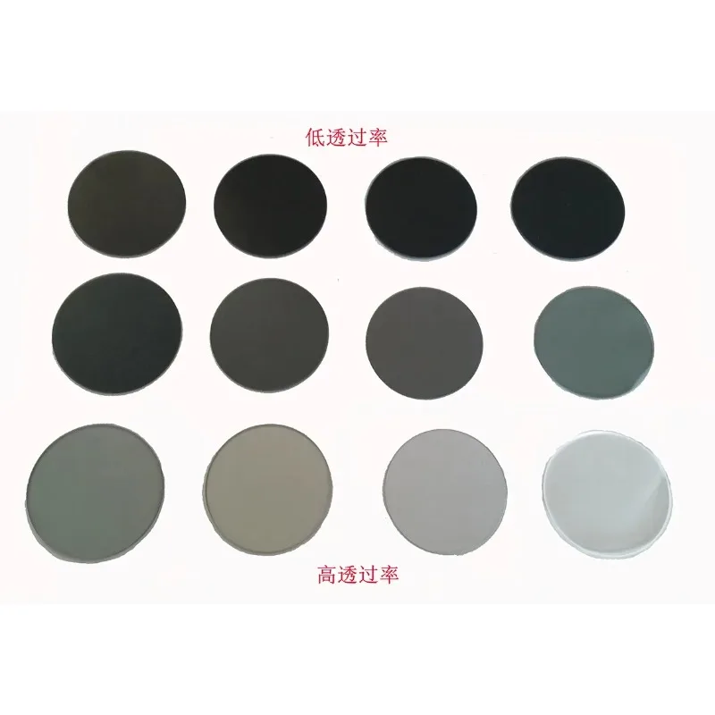 1PC Diametre 20mm 1% 2% 5% 30% 50% Transmittance Neutral Gray Filter Light Reduction Film Medium Gray Density Mirror Dark Glass