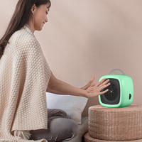 Mini Desktop Heater Fall Proof with Handle Desktop Fan Heater Portable Heating Warm Air Blower Power Failure Protection for Home