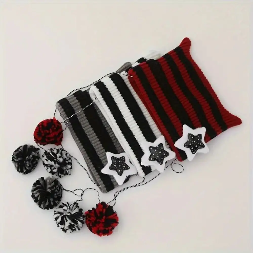 أزياء هاراجوكو آذان القط محبوك قبعة Y2K الهيب هوب مترهل محبوك بيني سميكة الكروشيه قبعة صوفية الشتاء #3