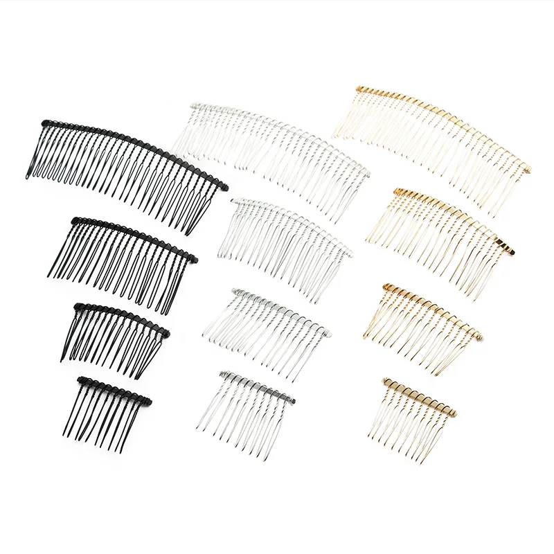 10Pcs/lot Silver Metal Hair Comb Base 12/15/20 Teeth for Diy Handmade Wedding Hair Combs Bridal Hair Accessories Jewelry Making
