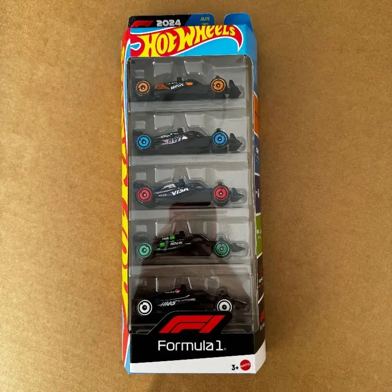 New Original Hot Wheels Car 2025 5pk Race Team F1 Formula1 Jbj78 1/64 Collection Diecast Vehicle Model Toys Gift For Birthday