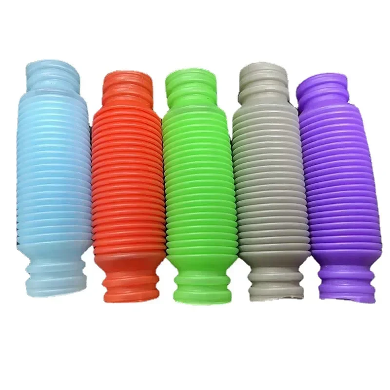 4PCS Mini Pop Telescopic Tubes Stretching Corrugated Tube Kids Adult Stress Relief Sensory Toy Pop Tubes Bulk Party Gifts