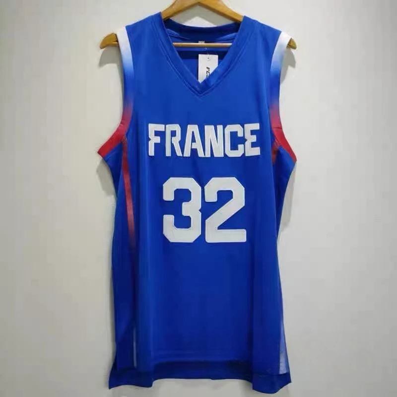 

Basketball Jerseys Men Women Oversize France 32 WEMBANYAMA Embroidery Breathable Athletic Sports Hip Hop Outdoor Sportswear