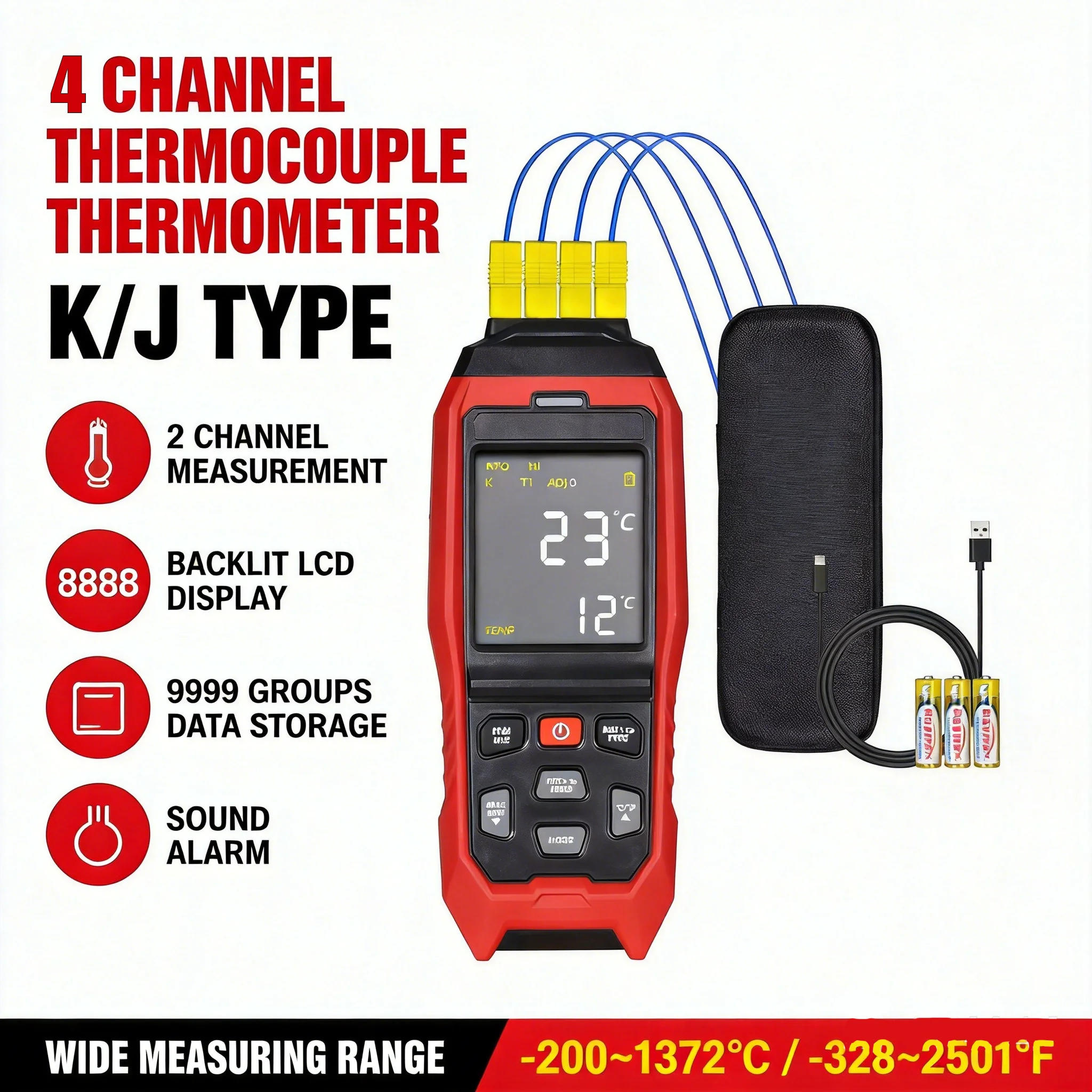 holdpeak-four-channel-thermocouple-thermometer-k-j-type-200~1372℃-data-logger-5000-records-pc-software