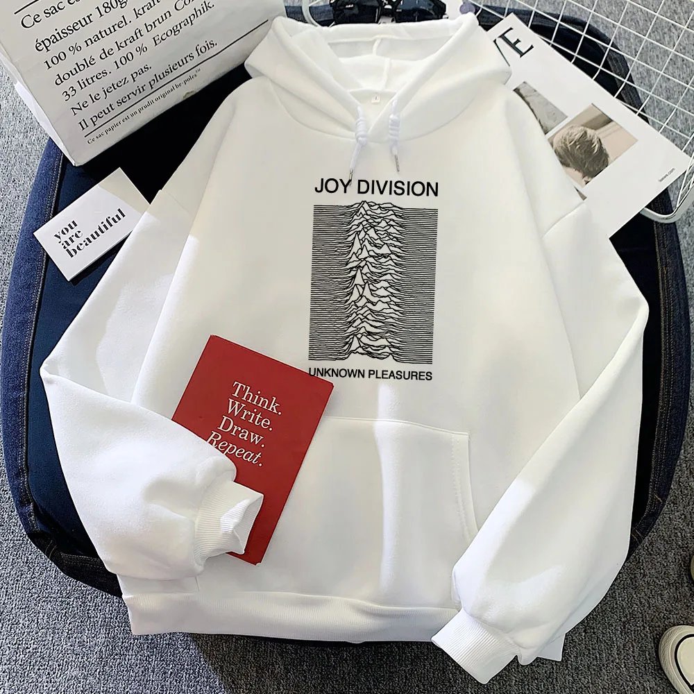 Joy Division Band طباعة هوديس مضحك الجرافيك الطباعة بلوزات الشتاء النساء طويلة الأكمام الدافئة البلوز مقنعين الملابس الكرتون