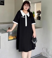 Big Large Add Plus Size 150kg Short-Sleeve Casual Cotton Dress Women Summer Loose Fat Lady Oversize Dresses For Female Clothing