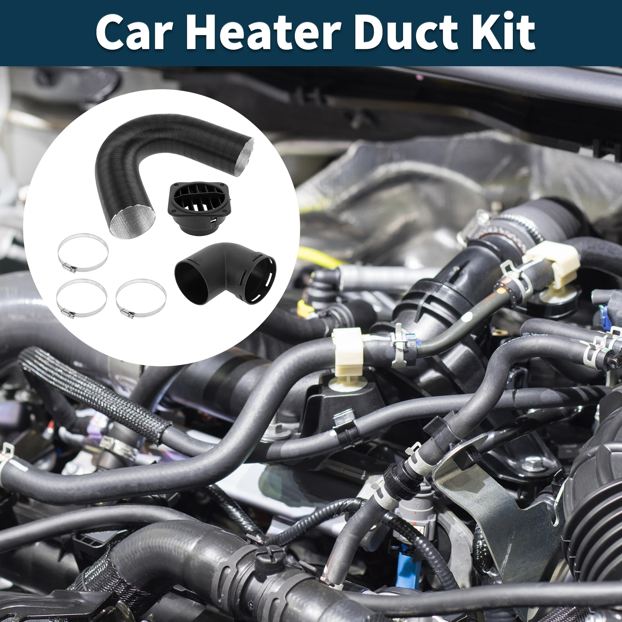 

Комплект воздуховода обогревателя автомобиля UXCELL, внутренний диаметр 60 мм, диаметр 100 см, макс. L с изогнутым соединителем для труб