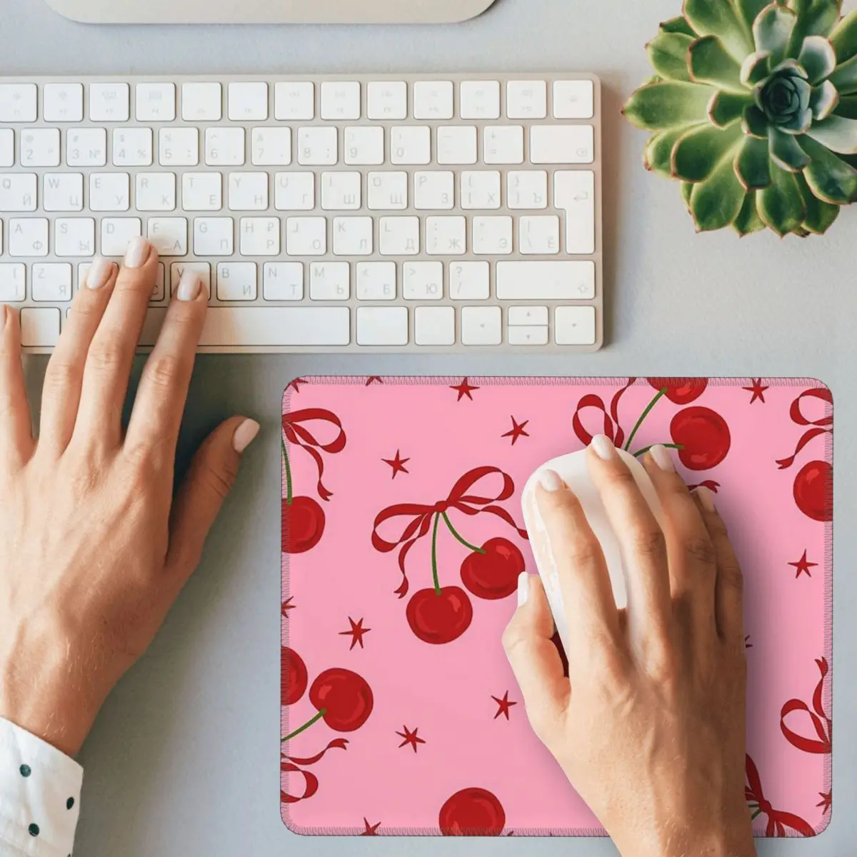 Alfombrilla de ratón Cherry, alfombrilla para teclado de ordenador, alfombrilla para ratón, alfombrilla para escritorio de ordenador portátil, accesorios de oficina, alfombrillas para mesa
