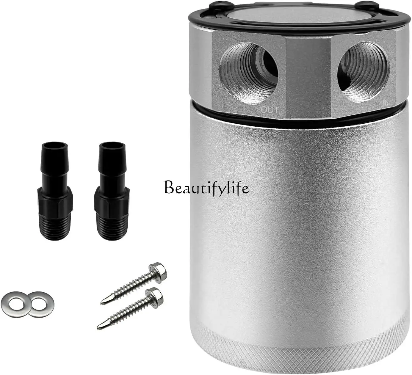 

partAutomobile modified two-hole ventilator oil pot, exhaust gas waste oil recovery pot, double-sided oil outlet