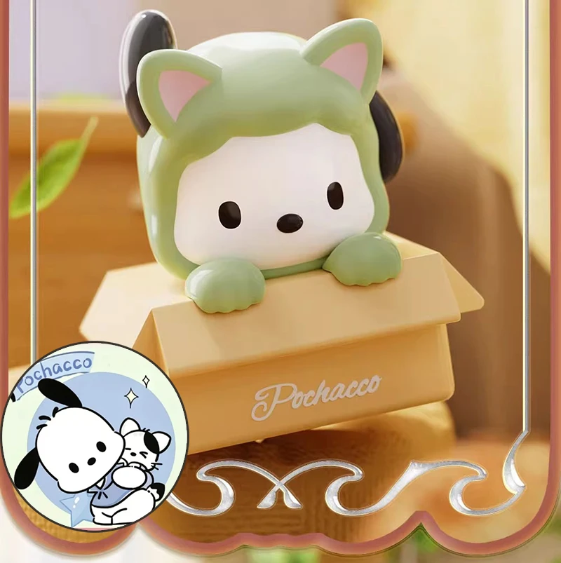 Sanrio ตัวละคร Mini Plush รูปกล่องตาบอดน่ารักพวงกุญแจแมวอะนิเมะของขวัญสะสมสําหรับเด็ก Party Favors ขายส่ง