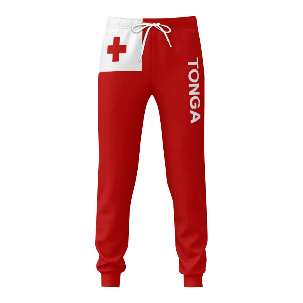 Mens Sweatpants Tonga Flag Pants with Pockets Joggers Soccer Football Multifunction Sports Sweat With Drawstring
