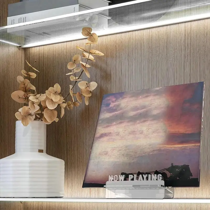 Record Display Rack Clear Acrylic Record Collection Holder Exquisite Design Decoration Tool for Living Room Bedroom Sturdy Room