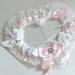 Sweet Couple Kpop Photocard Holder Pink Lace Cards Sleeves Holder Photocard Binder Bowknot Cute Protective ID Card Case
