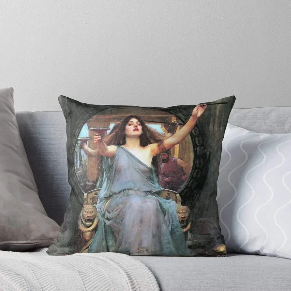 

Circe offering the cup to Odysseus - John William Waterhouse Throw Pillow Pillow Cases Decorative Pillow