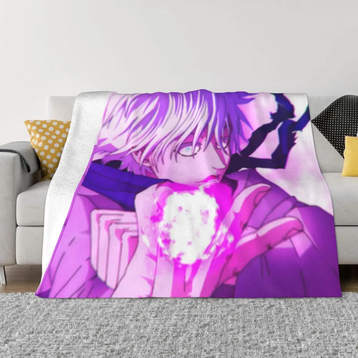 

Satoru Gojo 001781 Home Bed Blanket Travel blanket comfort warm soft Thin Wadding Blanket Throw Blanket