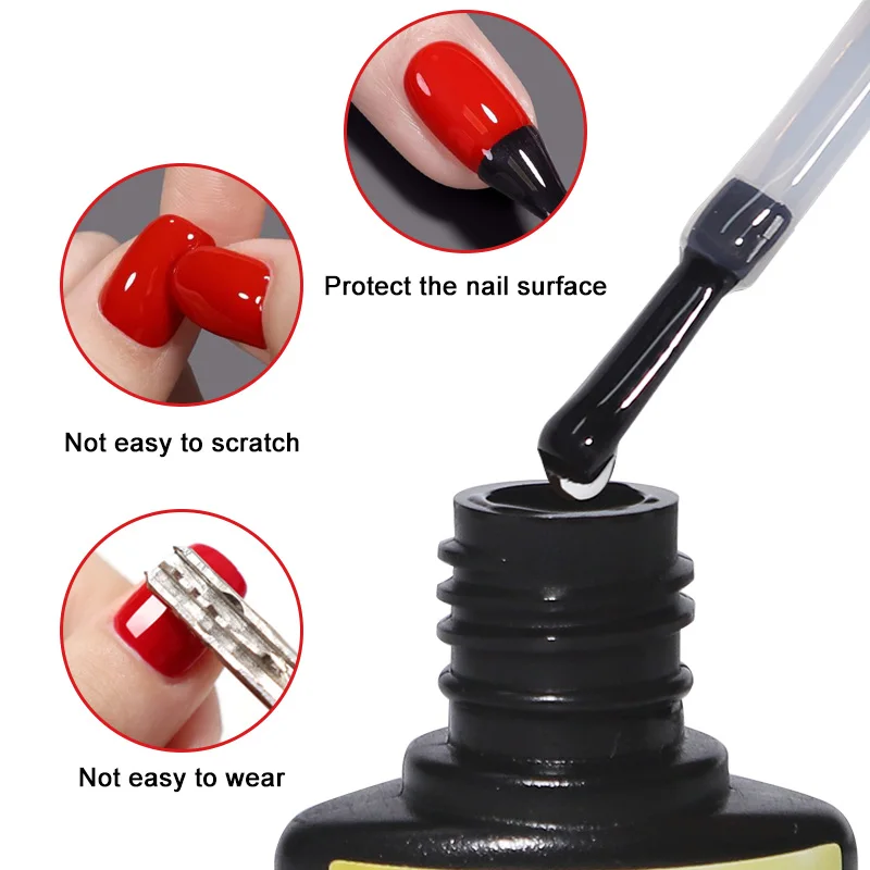 7.5ML Matte Top Coat No Wipe Top Coat & Base Coat & Primer Air Dry Kit 4PCS Nail Polish Long Lasting for Manicure Art DIY Design