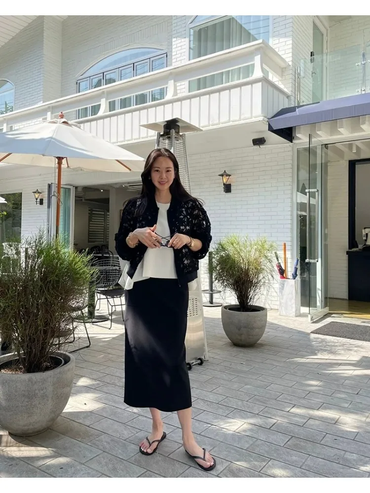 Trendy Loose Thin Outerwear Women Jacket New Spring Autumn Fashion Lace Top Casual Basic Coat Female Embroidery Clothes