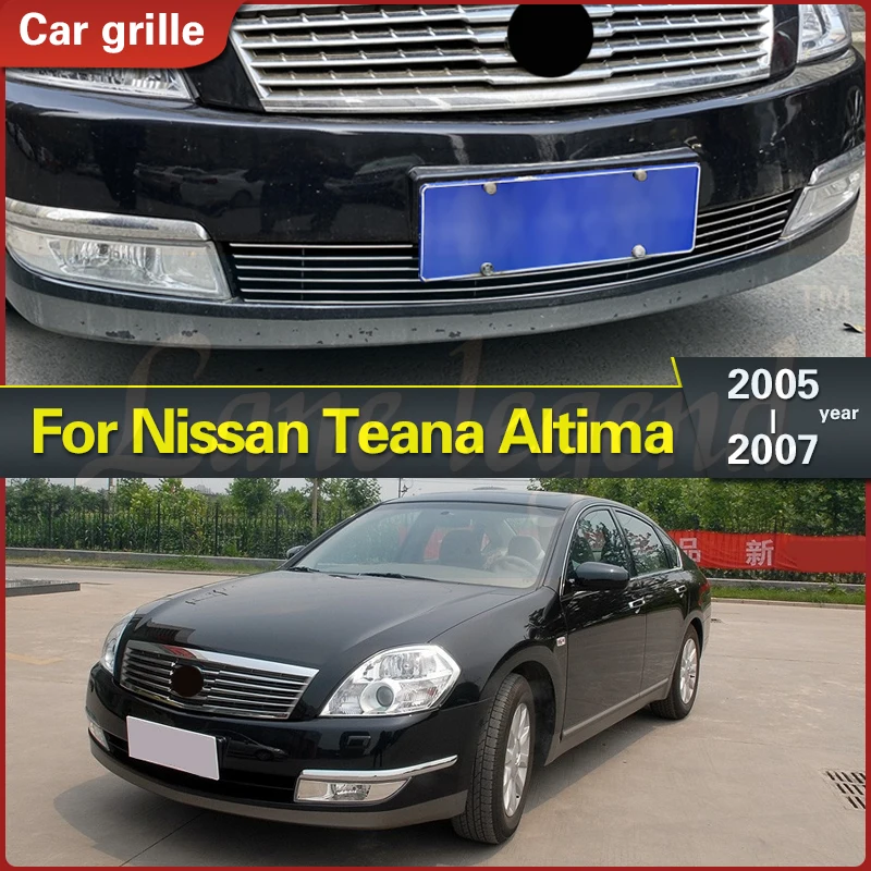 

For Nissan/Altima Teana 2005-2007 High-quality Stainless Steel Front Lower Grill Grille Cover Trims Metal Refit Racing Grill