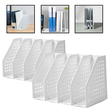 Deli Kitaplık Geri Çekilebilir Dosya Tutucu Dosya Düzenleyici Katlanabilir Masaüstü Bookend Yaratıcı Ayarlanabilir Dosya Depolama Raf Dergisi