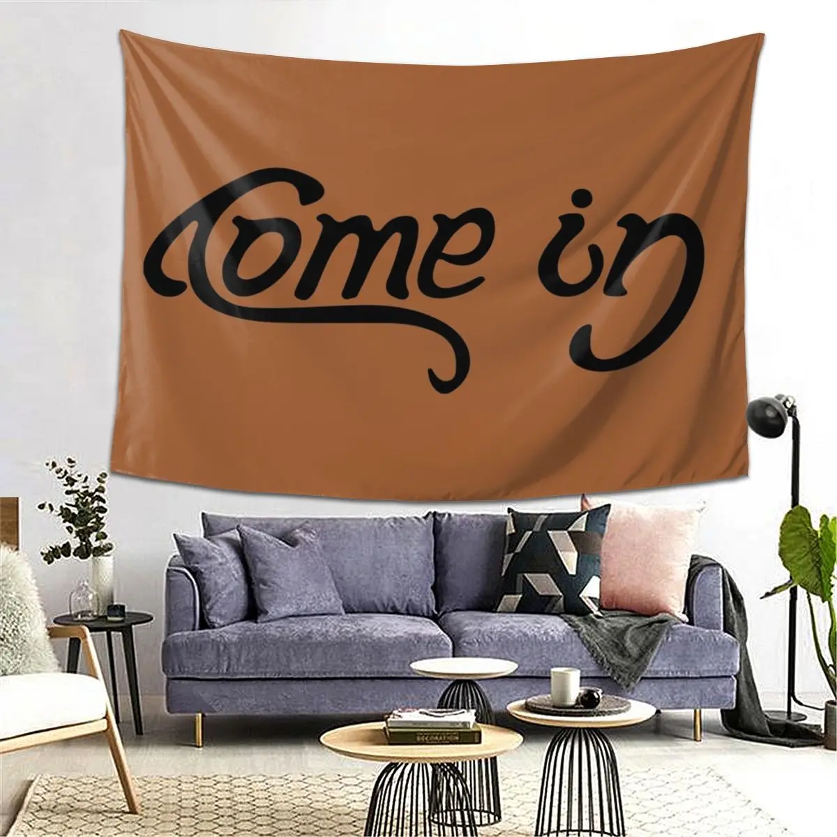 

Гобелен Come In Go Away, украшение, художественные эстетические гобелены для гостиной, спальни, дома, настенная ткань, настенная подвеска