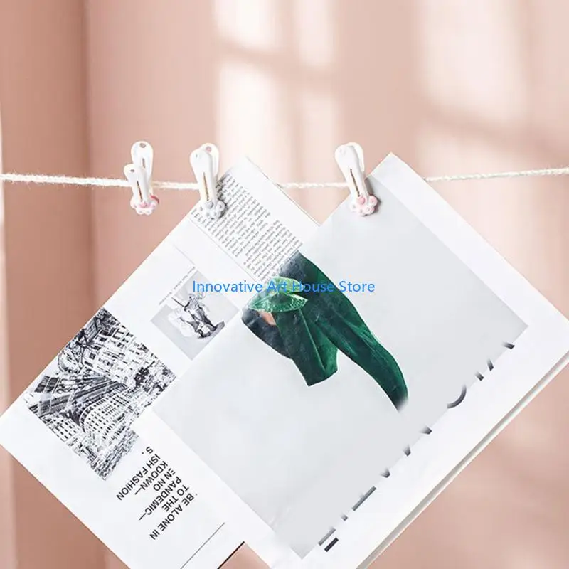 E1PC Mini Clothes Pins Pack of 12 for Cat Claw Clothespins Winproof Fix Clips for Home Bedroom Dormitory Closet Sock Pin