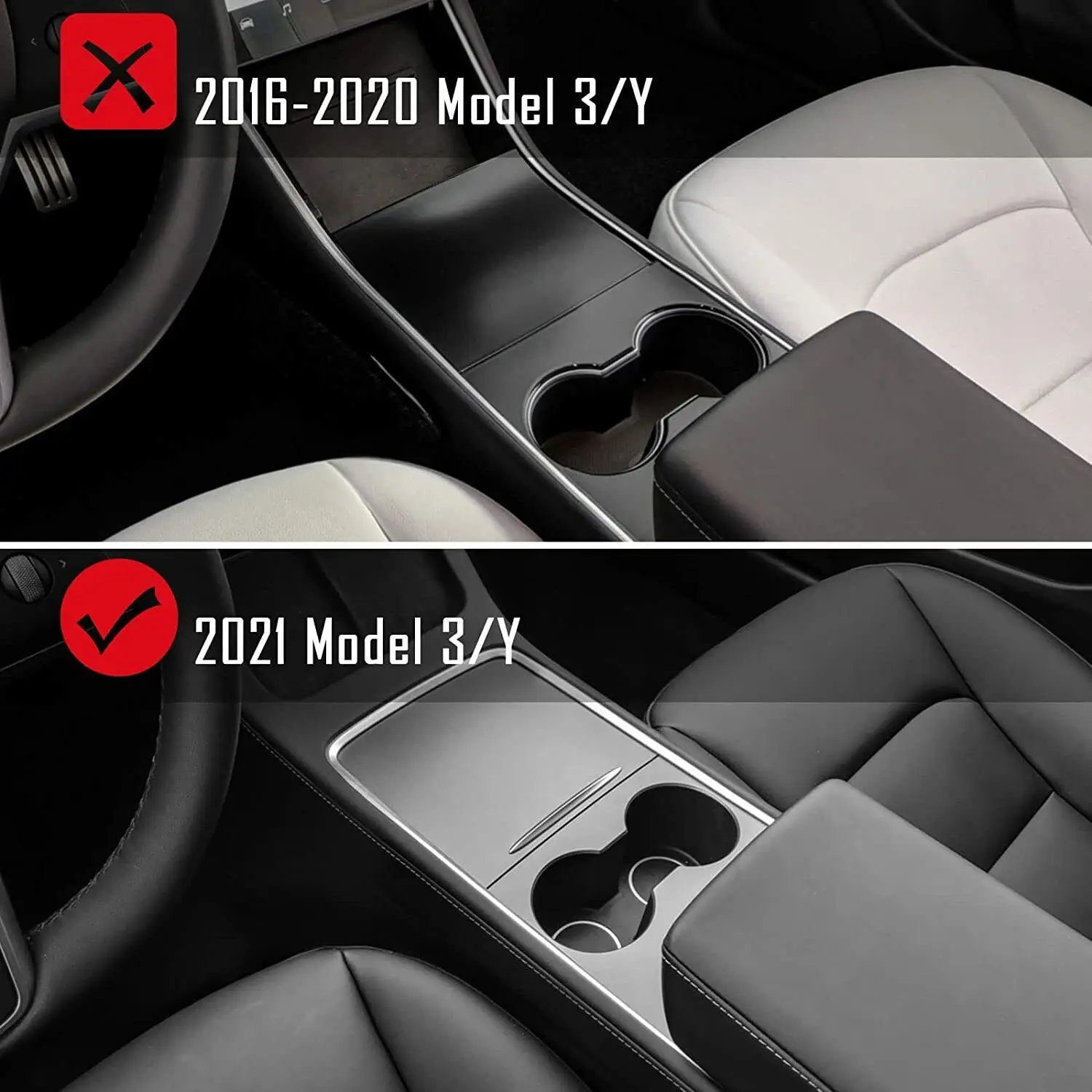 For Tesla Model 3 Model Y 2021 2022 2023 Center Console Flocking Armrest Storage Box Tray Accessories Container Drawer Organiser