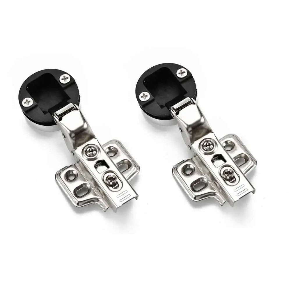 2PCS Useful No Hole Hardware Cabinet  Hinge Clip Furniture Supplies Glass Door Hinge Window Accessories