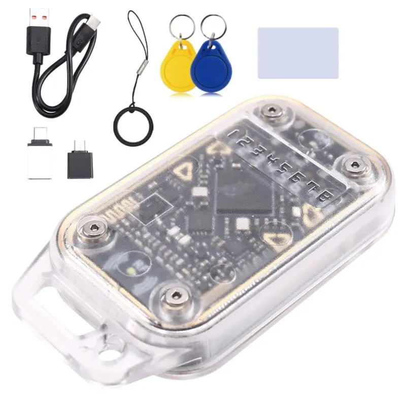 Chameleon V3.0 RFID Smart Chip Reader Emulator 125K 13.56M ID IC Tag Copyer Read Writer+2XUID Keychain/1XCUID Card-Y41A