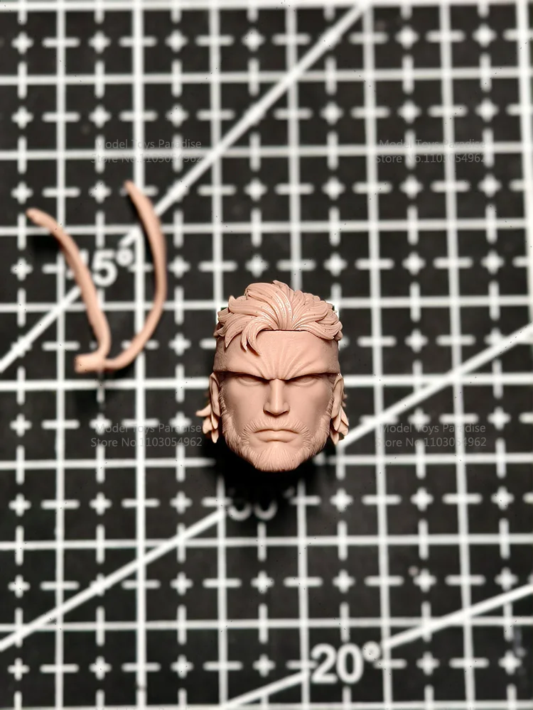 غير مصبوغ لتقوم بها بنفسك 1/12 مقياس الرجال الجندي ديفيد الأفعى الأبيض نموذج رئيس اليابانية لعبة تجسس رئيس نحت صالح 6 ''عمل الشكل الجسم #2