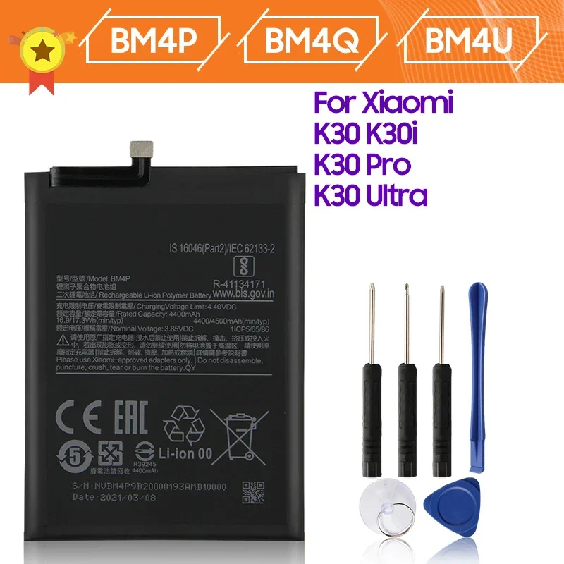 

Phone Battery BM4Q BM4U BM4P for Redmi K30 K30i K30 Pro K30pro K30Ultra Poco F2 Pro Xiao mi Replacement Battery +tools