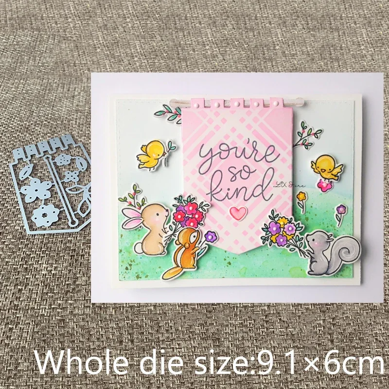 XLDesign Craft Metall-Stanzformen, Schablonenform, vertikales Banner, Dekoration, Sammelalbum, Album, Papier, Karte, Handwerk, Prägung, Stanzformen