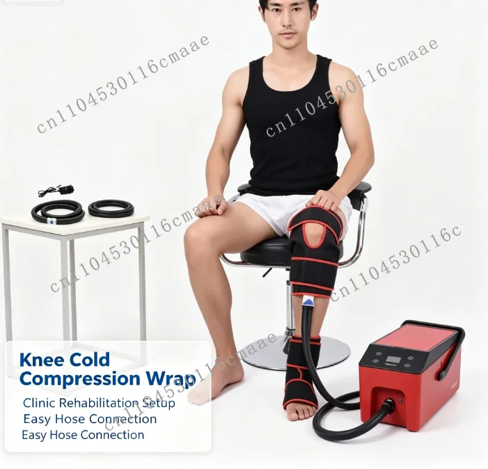 Reusable Full‑Leg Knee Cryo Compression Cuff Kit Hot Cold Circulation Therapy Machine For Muscle Joint Injury Rehabilitation