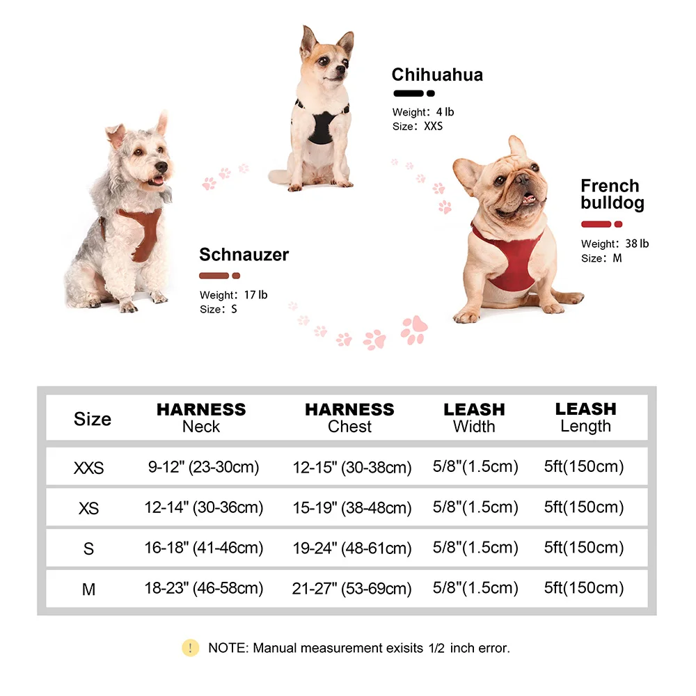 Soft Genuine Leather Dog Harness Leash Set Small Medium Dogs Cats Harness Vest For Chihuahua French Bulldog Walking Training