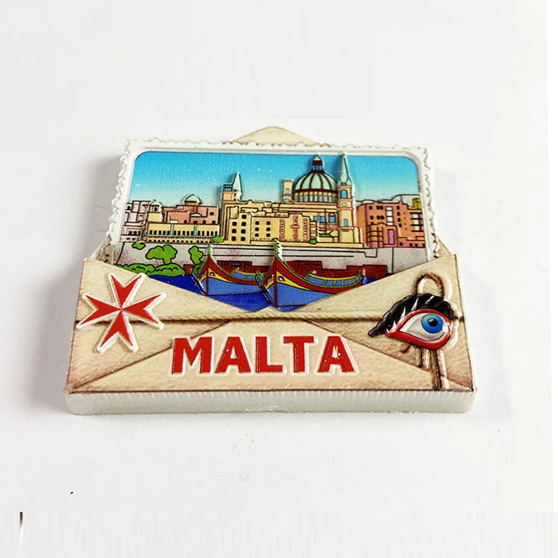 Malta, Mediterranean, 3D, tourist souvenirs, architectural landmarks, decorative home, crafts, gifts, collections, fridge magnet