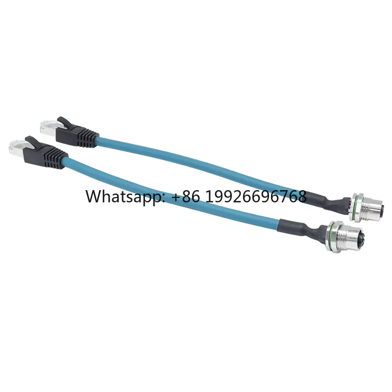 OEM Manufacturer M12 X Code 8 Pin Panel Mount Connector RJ45 Cable Back Shell Ethernet CAT6 Industrial 50VAC/60VDC