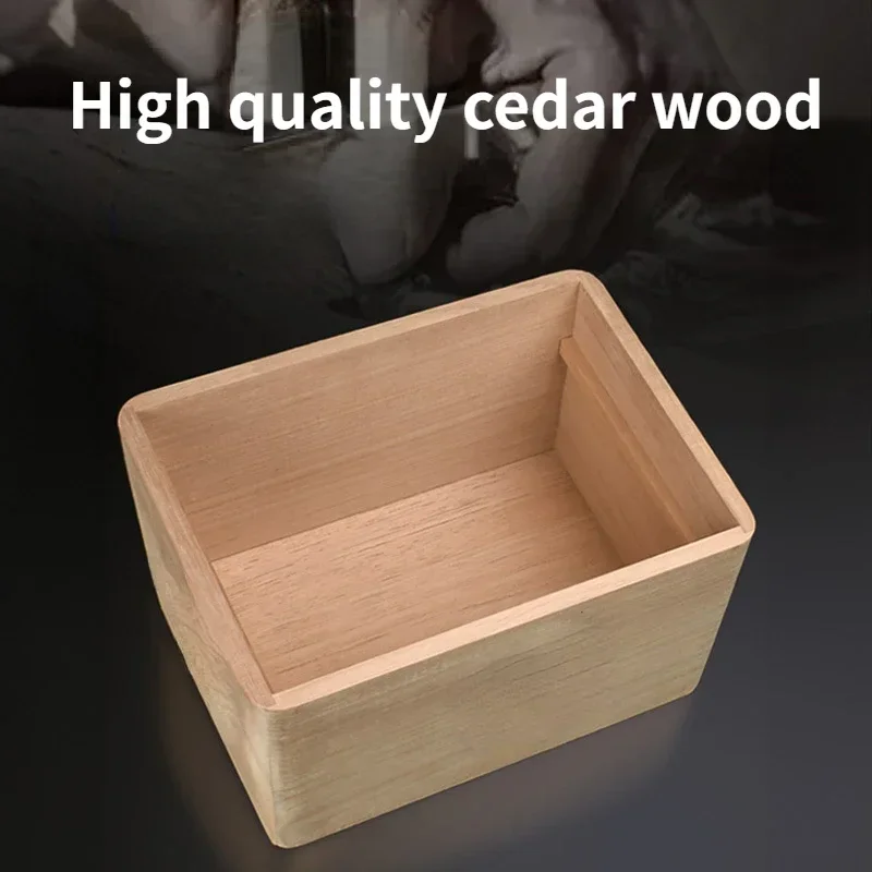 Cedar Wood Cigar Humidor Sealed Large Capacity Moisture-proof and Insect-proof Acrylic Cedar Wood Shelf Case Store Cigar Box