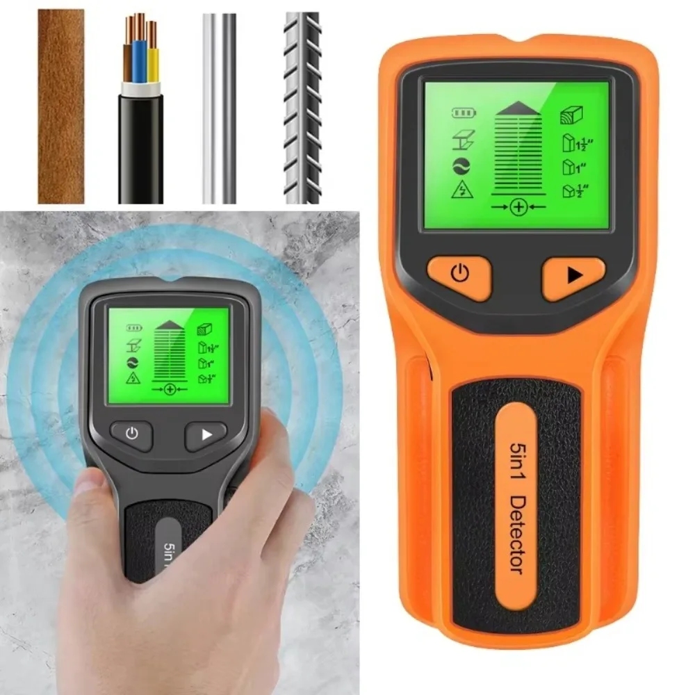 

5 In 1 Wall Detector Multifunctional LCD Display Wire Pipe Power Scanner Smart Sensor Precise Positioning Instrument