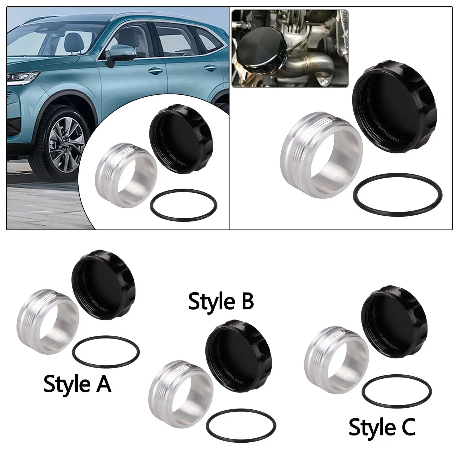 

Weld on Filler Neck Oil Tank Cap Replace Parts Accessory Aluminum Alloy