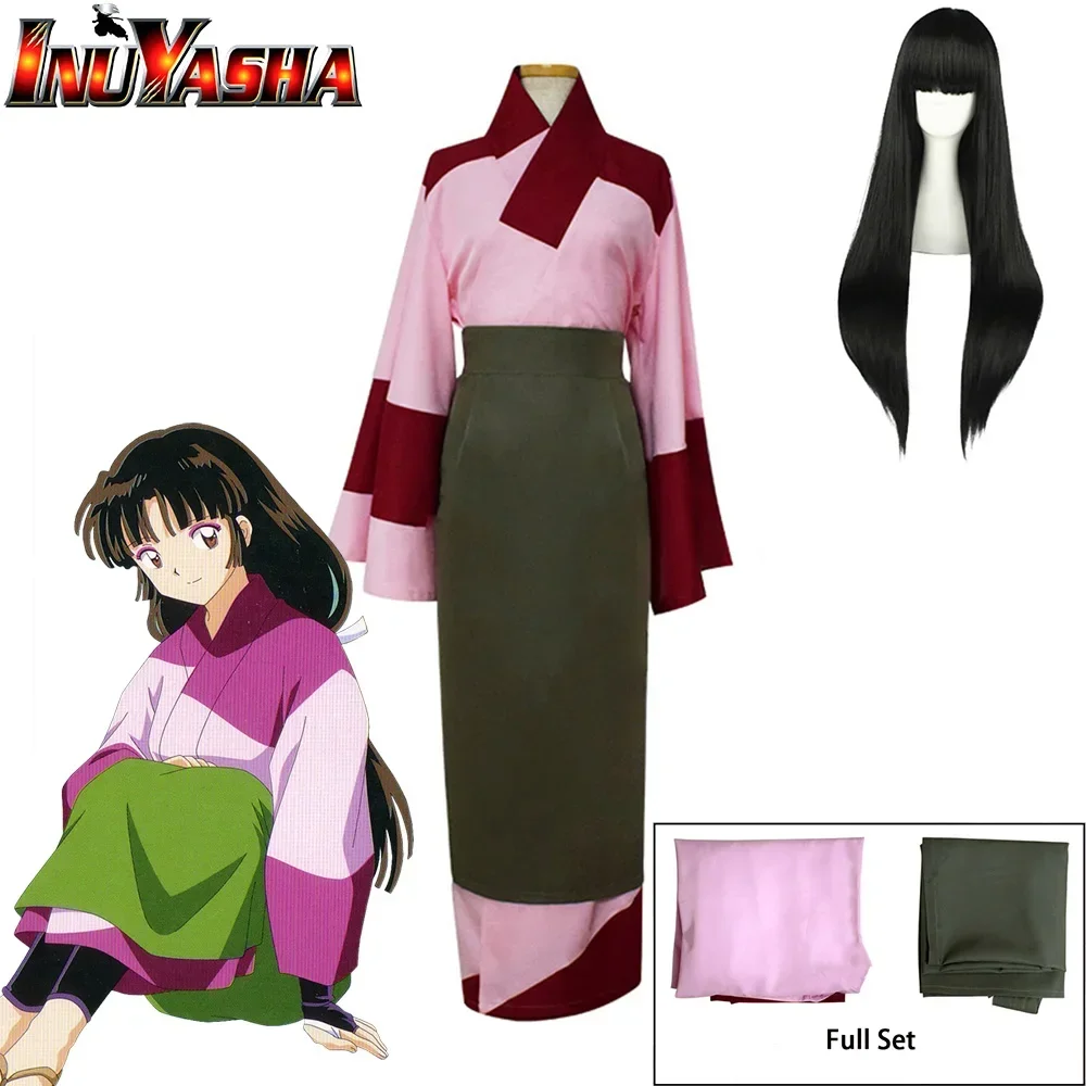 Image of Anime Inuyasha Costume Cosplay Sango Kimono Costume Cosplay Costume di Halloween per le donne ragazze abbigliamento regalo cod004